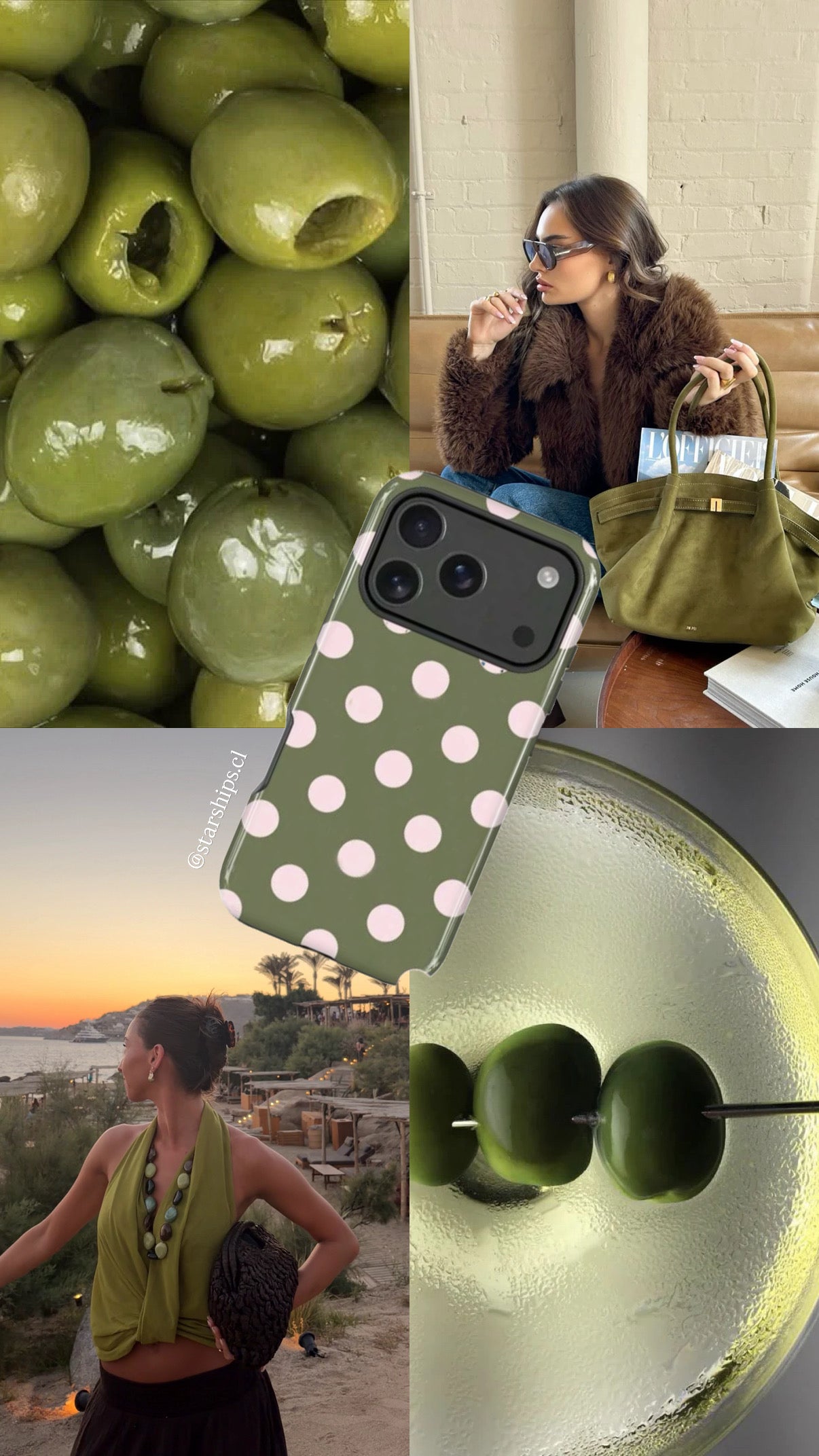 Case Polka verde oliva
