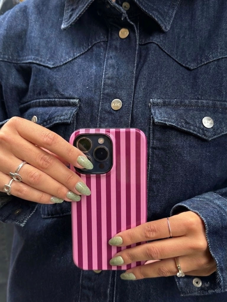 Case Rayas Rosa